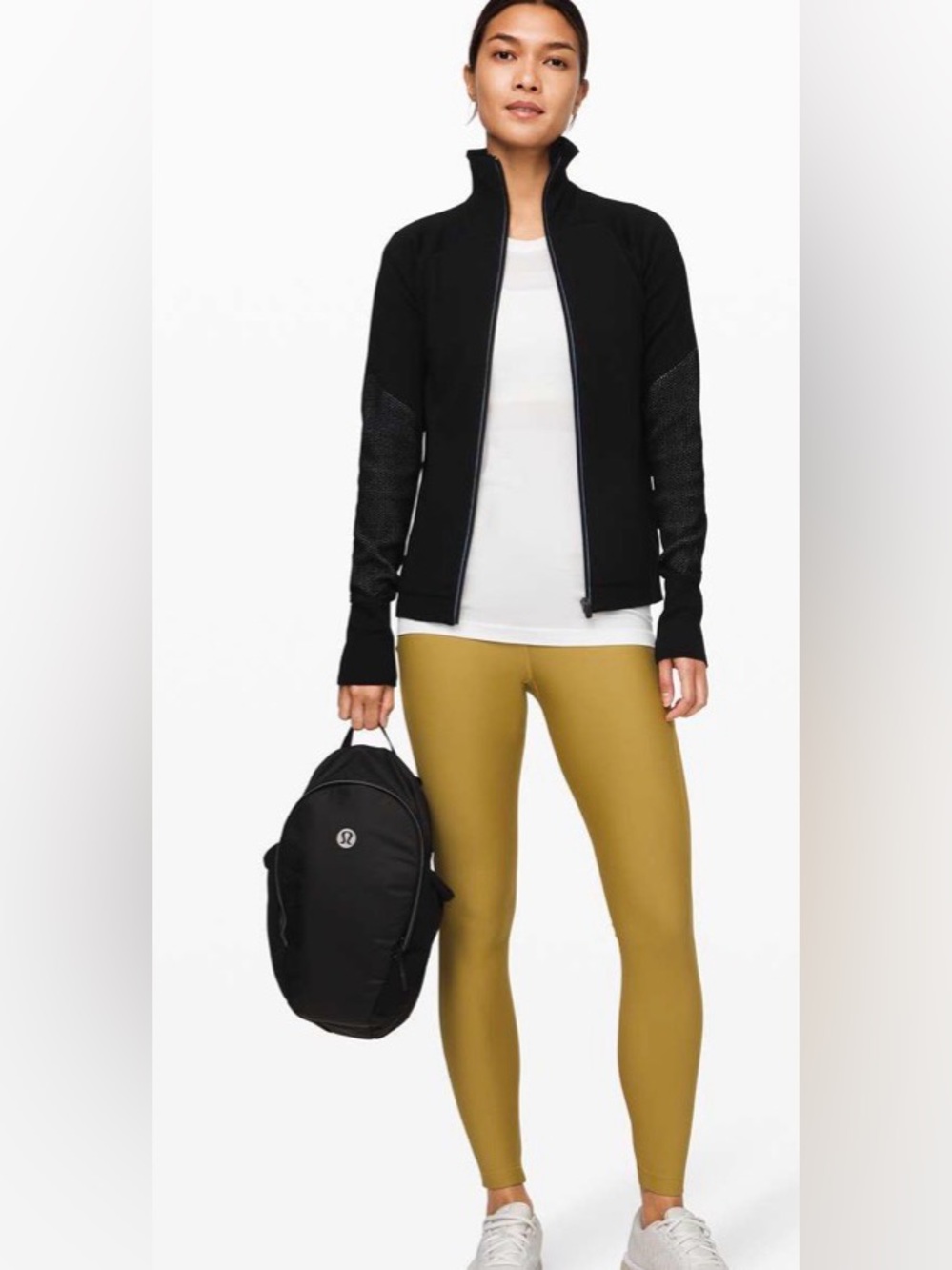 * Lululemon Flurry Up Super High Rise Olive Green Tan Tights Leggings SZ 8 *